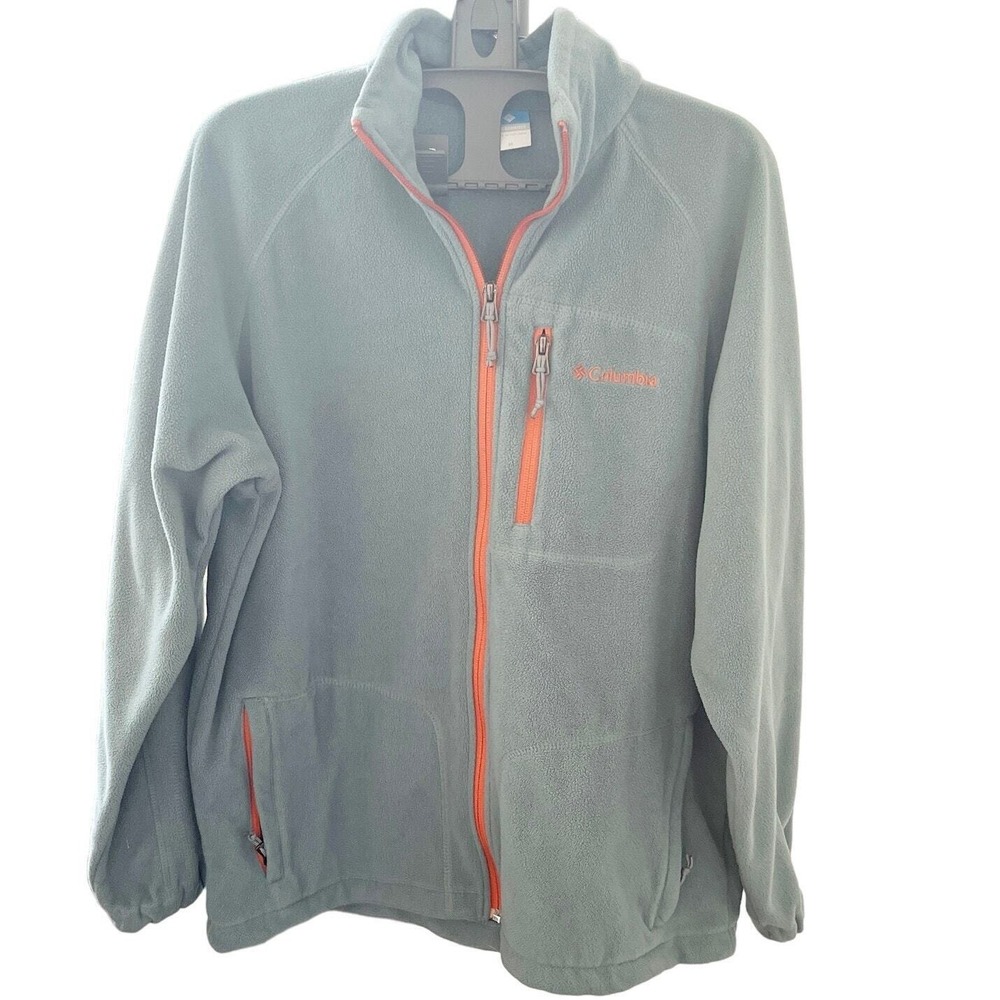 Columbia Fleece Full Zip Womens Sz M Mint Green Camp Gorpcore Utility